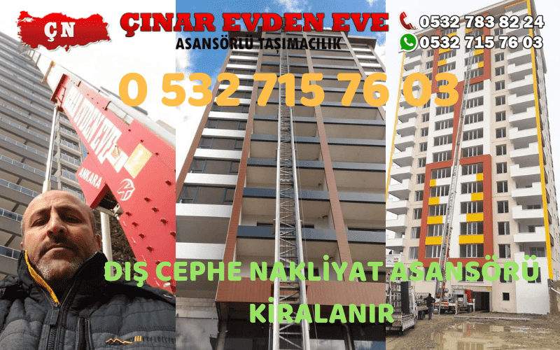 Ankara Eryaman Ev eşya taşıma nakliyeci asansörle ev eşyası taşıma kiralık asansör ankara 0532 715 76 03